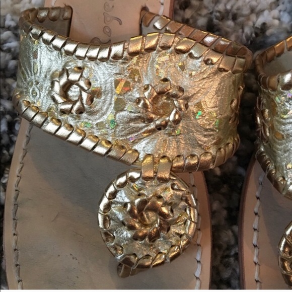 Jack Rogers Gold Sandals - Picture 2 of 3